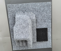 B4F Original Carpet-Filz Steingrau-gemasert gefaltet 2m² / 1mb
