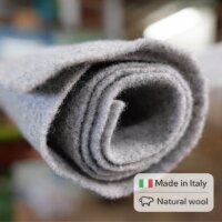B4F Naturwolle-Filz Silbergrau - WELSH | Gerollt 6...